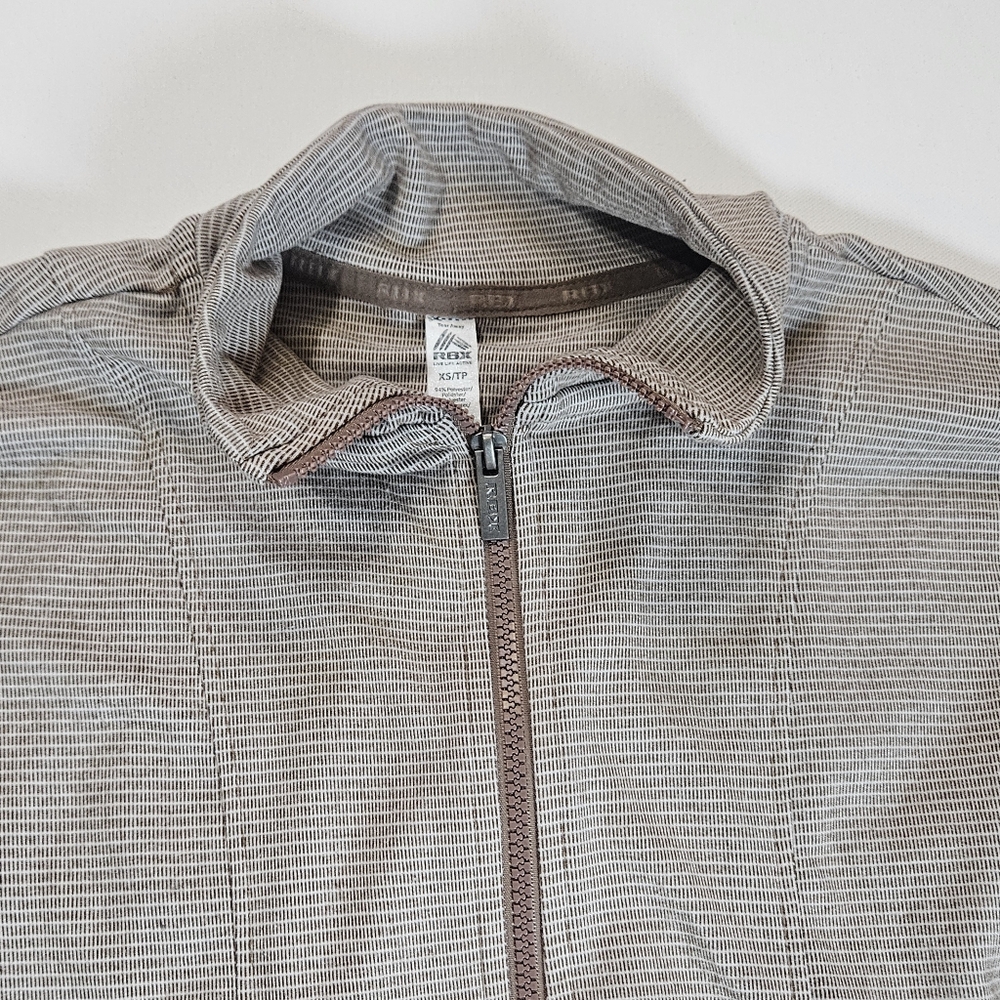 RBX Athletic Jacket Womens XS Tan Full Zip Fall Yoga Casual Activewear Workout - Picture 2 of 6